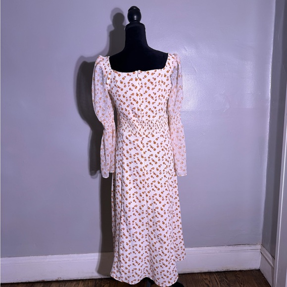 French Connection Floral Print Floral Print Domed Midi Dress size M - Picture 6 of 8